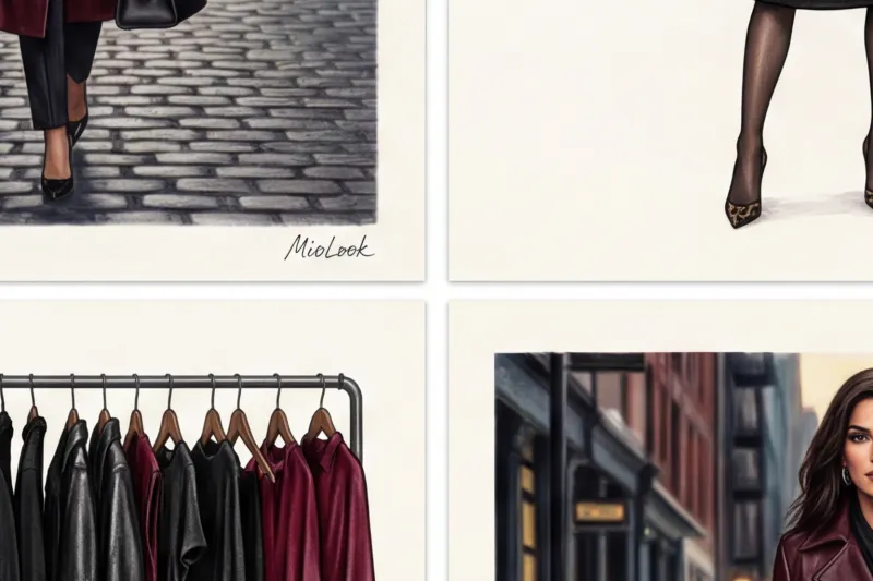 Цветовая палитра Mob Wife: черный, бордовый и анималистика в одном гардеробе - 5