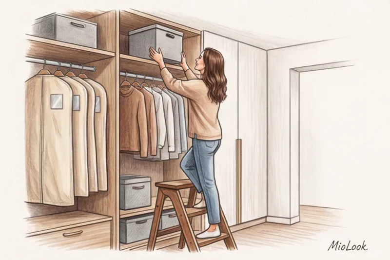 Хранение несезонных вещей: организация верхних полок и антресолей - 5