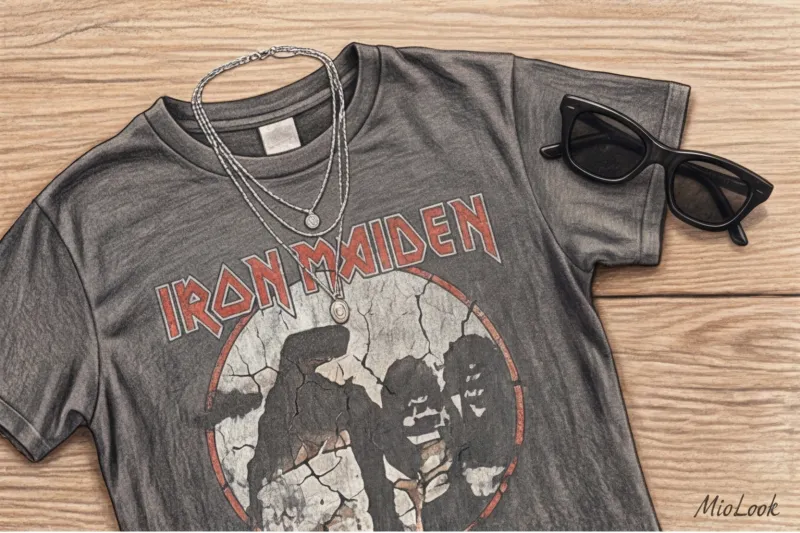 Летний рок-стиль: винтажные футболки, деним и легкая небрежность - 2