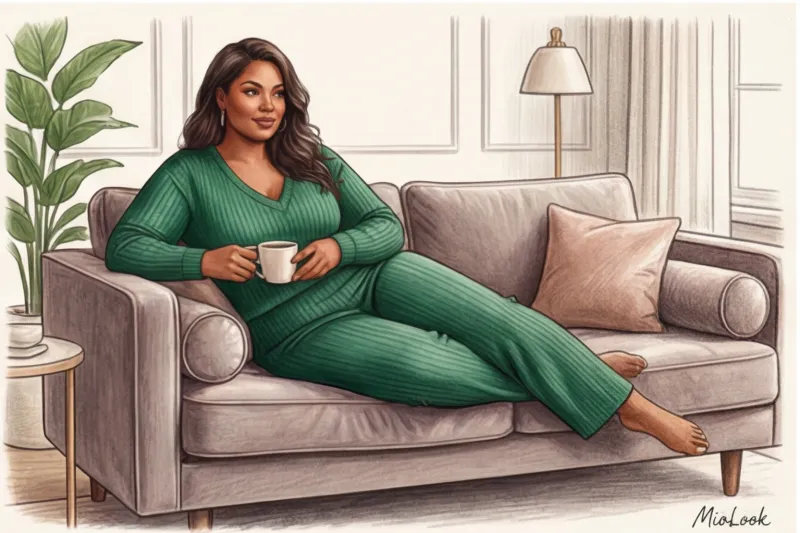 Домашняя одежда plus size: стильные и удобные образы для полных девушек - 7