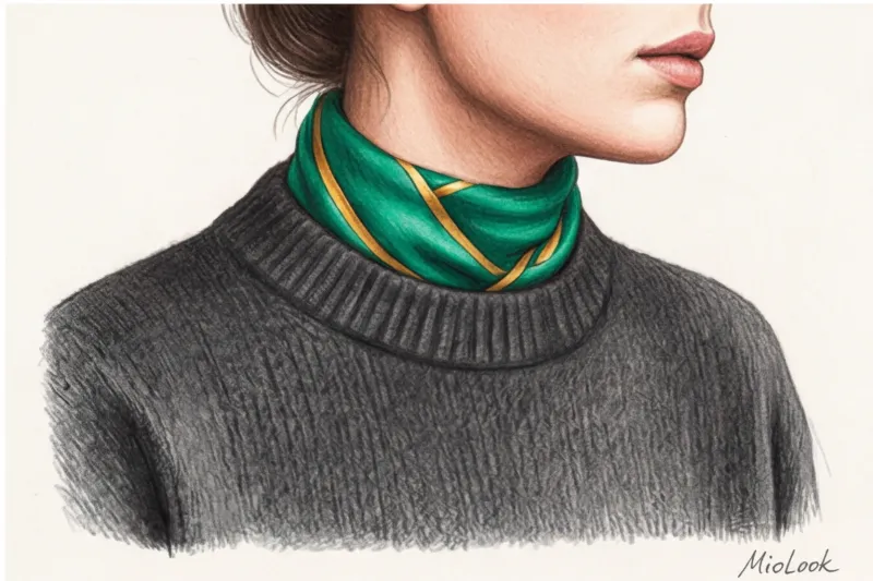 Французский шик: как носить маленький шейный платок (каре) - 9