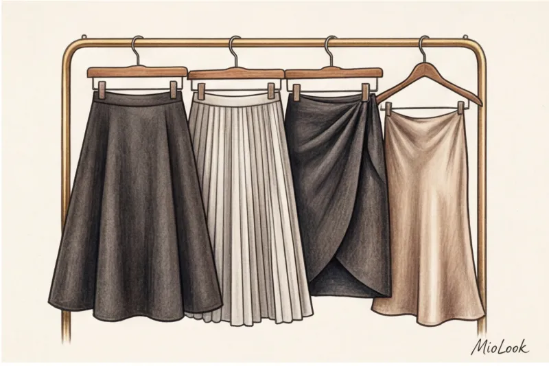 Юбки, которые делают талию: от плиссе до А-силуэта - 9