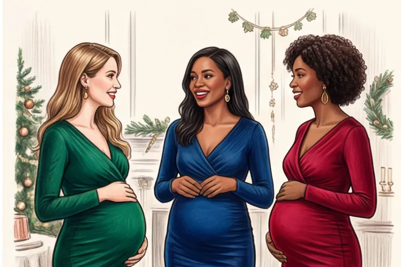 Нарядная одежда для беременных: образы для праздников и корпоративов - 3