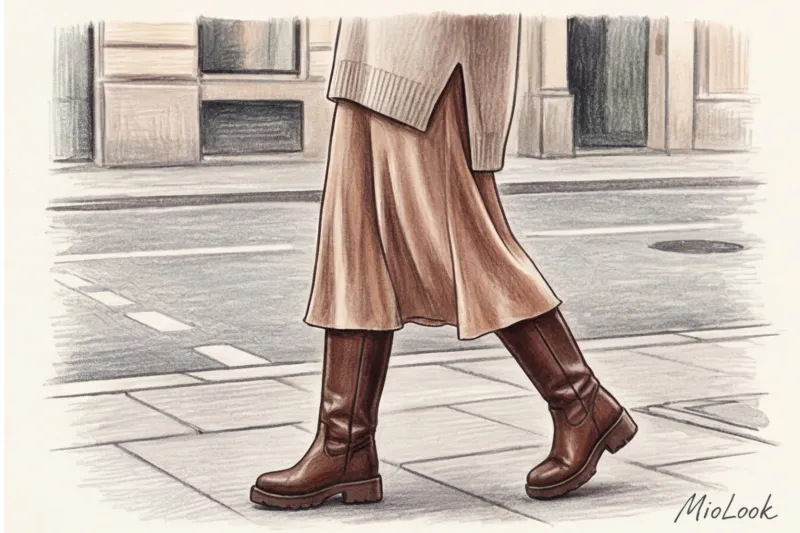 Свитер поверх платья: как правильно сочетать фактуры и длины - 6