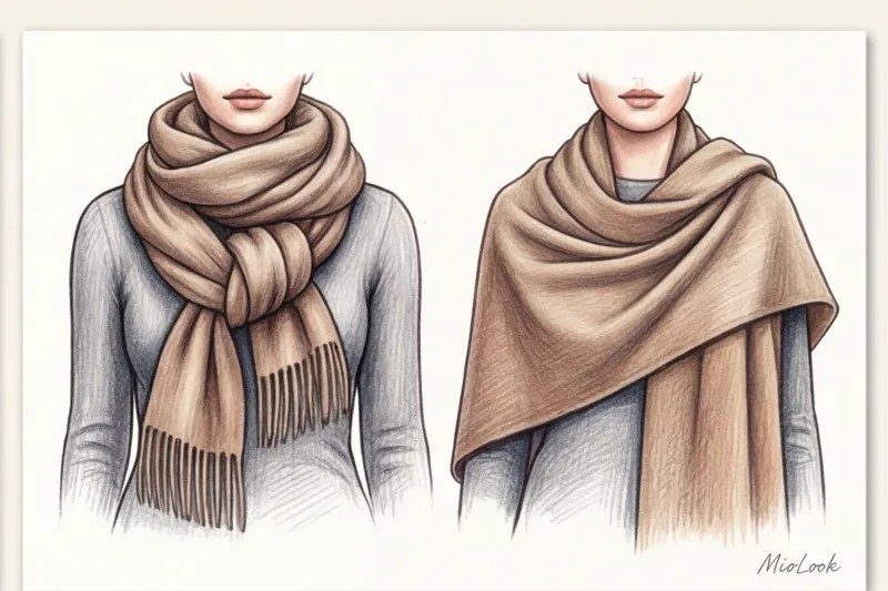 Шарф-плед: как стилизовать объемный оверсайз-шарф - 2