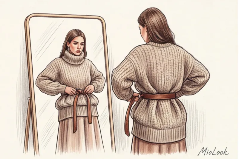 Свитер поверх платья: как правильно сочетать фактуры и длины - 4