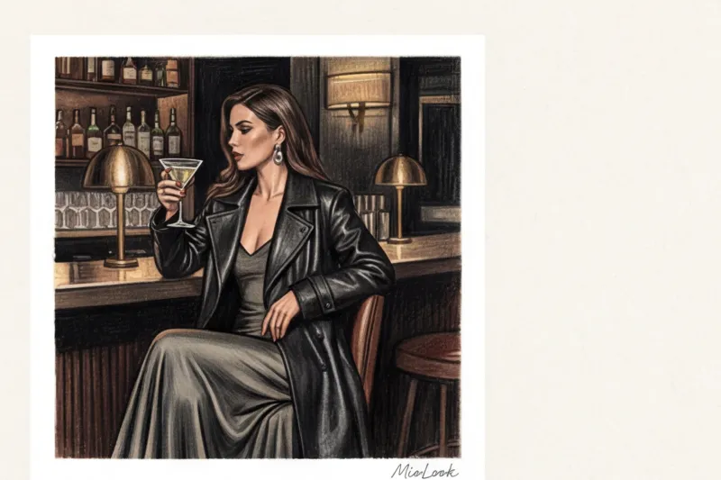 Вечерние образы в стиле Mob Wife: кружево, кожа и шелковые комбинации - 3