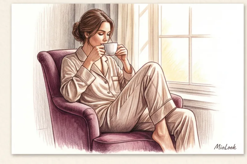 Шелковые пижамы и кимоно: эстетика и роскошь в домашней одежде - 7