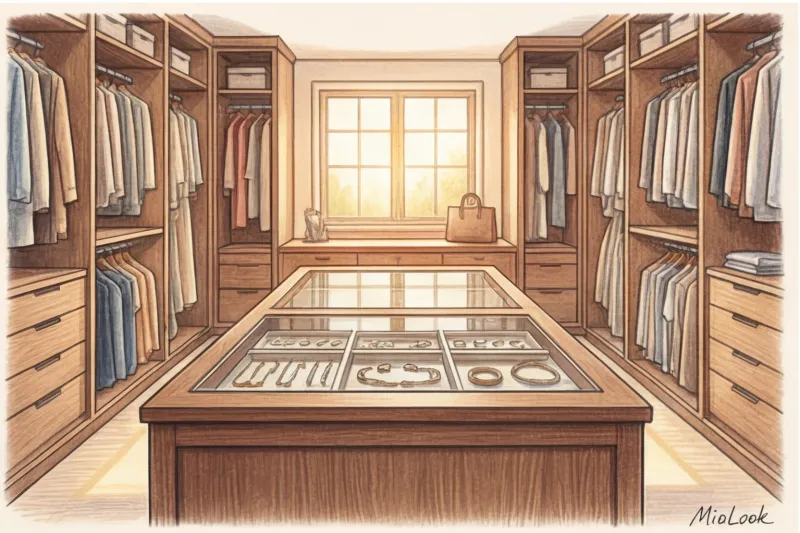 Остров в гардеробной: кому он нужен и какие размеры предусмотреть - 7