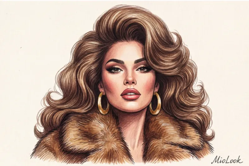 Объемная укладка в стиле Mob Wife: секреты идеальных локонов и начеса - 8