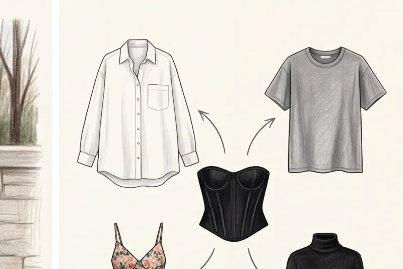 Топы, бра и корсеты поверх одежды: тренд на нестандартную многослойность - 3