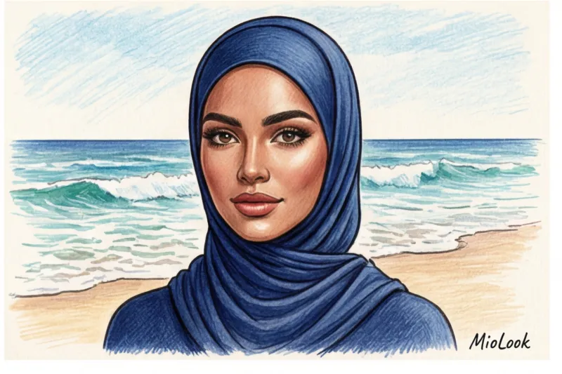 Купальный хиджаб и шапочки: стильные головные уборы для пляжа - 9