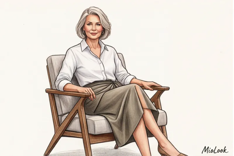 Юбки для женщин старше 50 лет: актуальные фасоны и правильная длина - 4