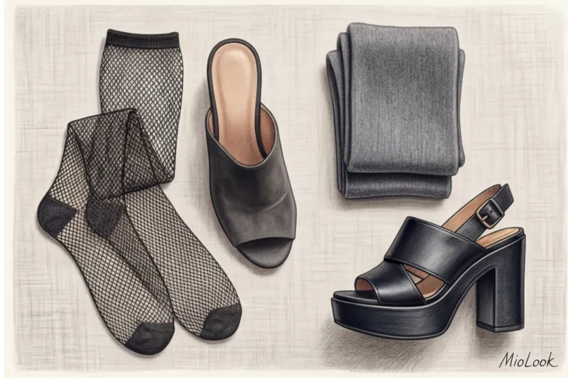 Можно ли носить колготки с босоножками и открытой обувью? - 3