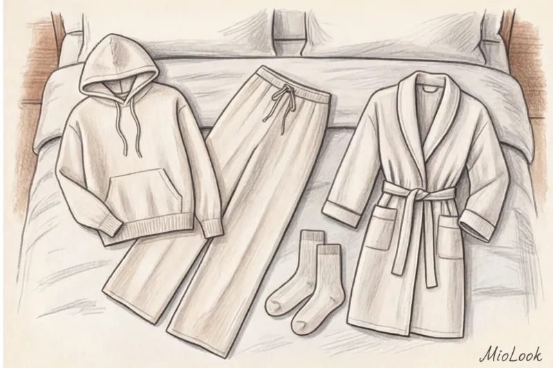 Теплая одежда для дома: стильные трикотажные костюмы на зиму - 6