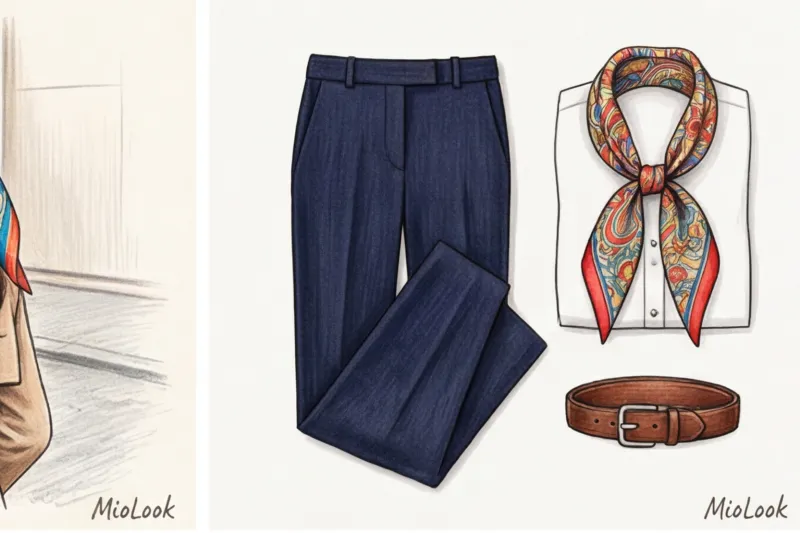 Шелковый платок в гардеробе: стильные способы носить аксессуар - 3