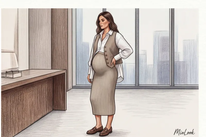 Офисный гардероб беременной из обычных вещей - 3
