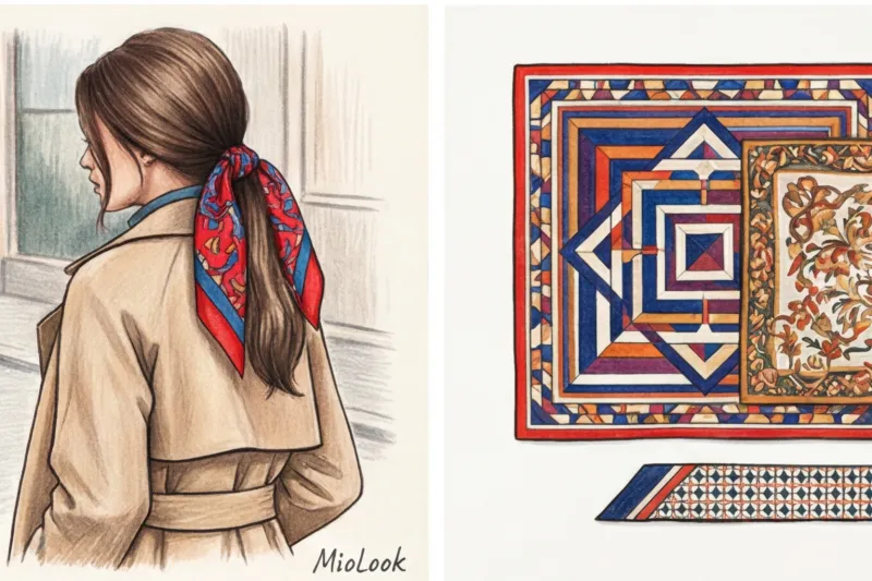 Шелковый платок в гардеробе: стильные способы носить аксессуар - 8