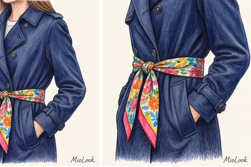 С чем носить платок весной: идеальная пара для тренча - 9