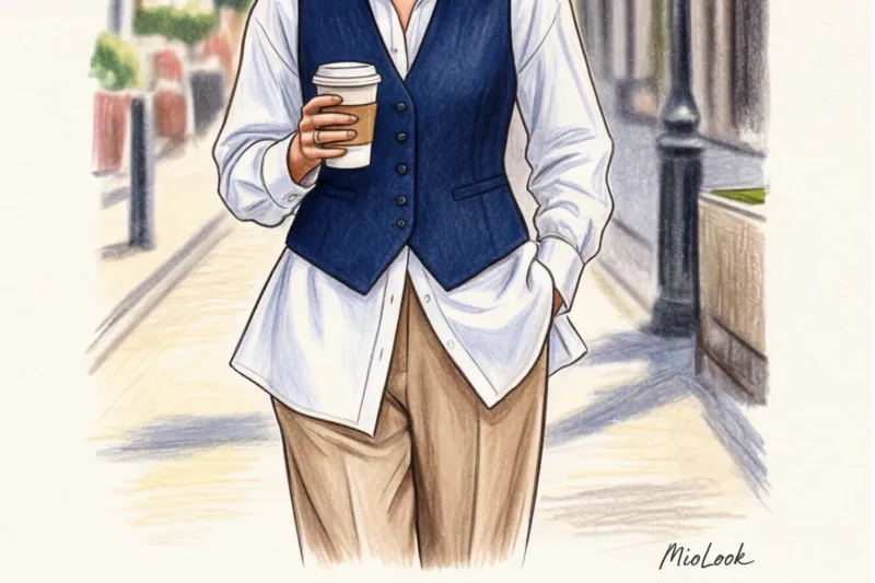 Вязаные и костюмные жилеты: главный элемент многослойного гардероба - 7