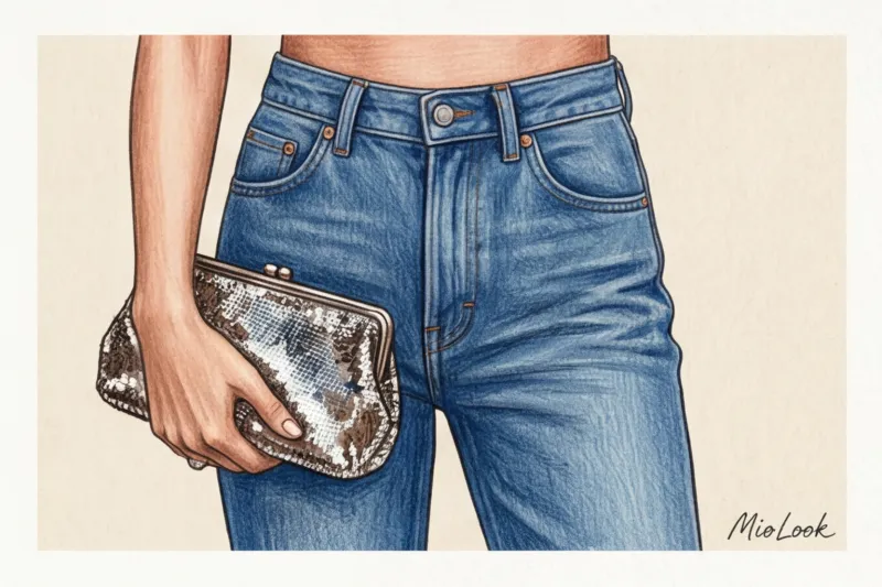 Джинсы и базовый топ: как с помощью деталей создать образ для вечеринки - 8