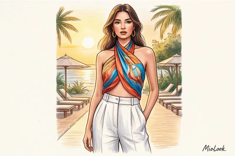 Искусство носить платки и шарфы: способы завязывания и интеграция в образ - 7