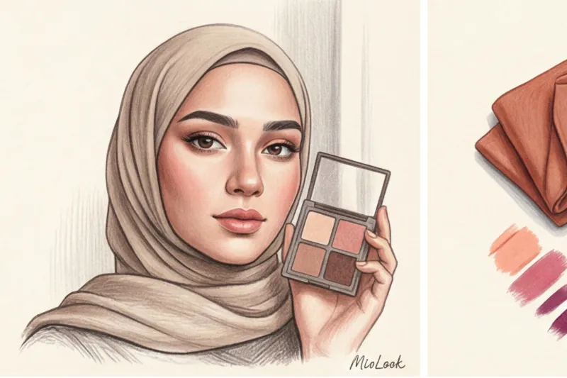 Как подобрать оттенки макияжа под цвет хиджаба или тюрбана - 1