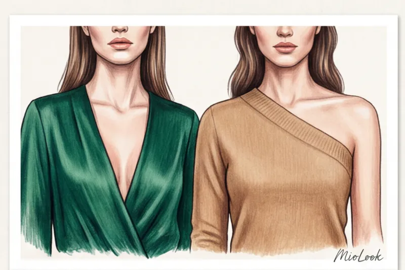 Прямоугольное лицо: визуальная коррекция с помощью украшений и горловин - 2