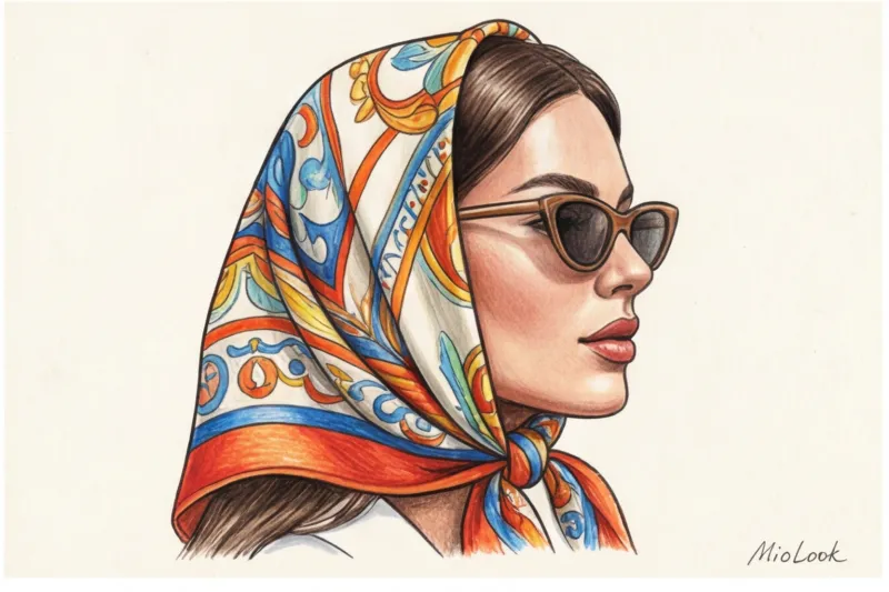 Способы завязать платок на голове: от классической косынки до тюрбана - 9