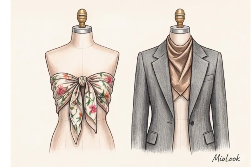 Шелковый платок вместо топа: трендовые способы трансформации - 4