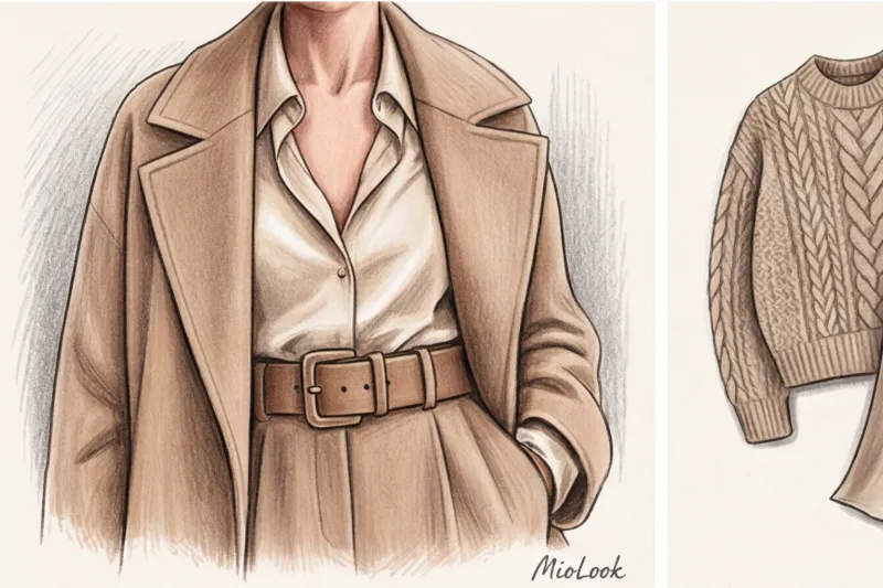 Игра на контрастах: как стильно сочетать кожу, шелк и грубую вязку - 7