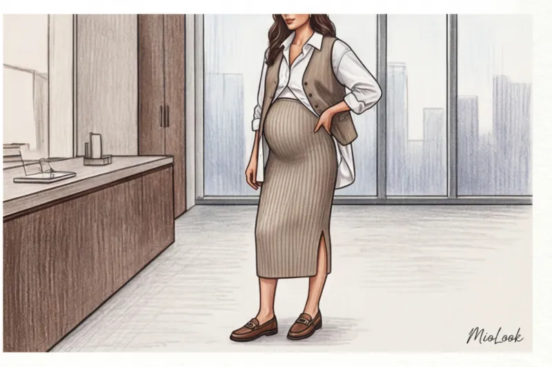 Офисный гардероб беременной из обычных вещей - 9