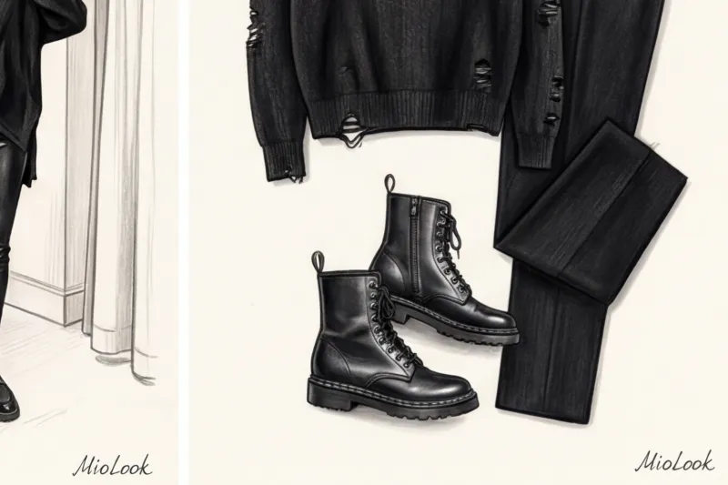 Темная палитра: как носить тотальный черный в стиле гранж и не выглядеть скучно - 9