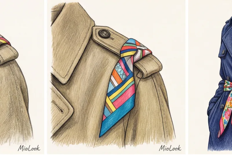 С чем носить платок весной: идеальная пара для тренча - 8