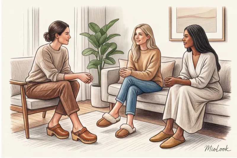 Стильная домашняя обувь: от ортопедических тапочек до меховых мюли - 3