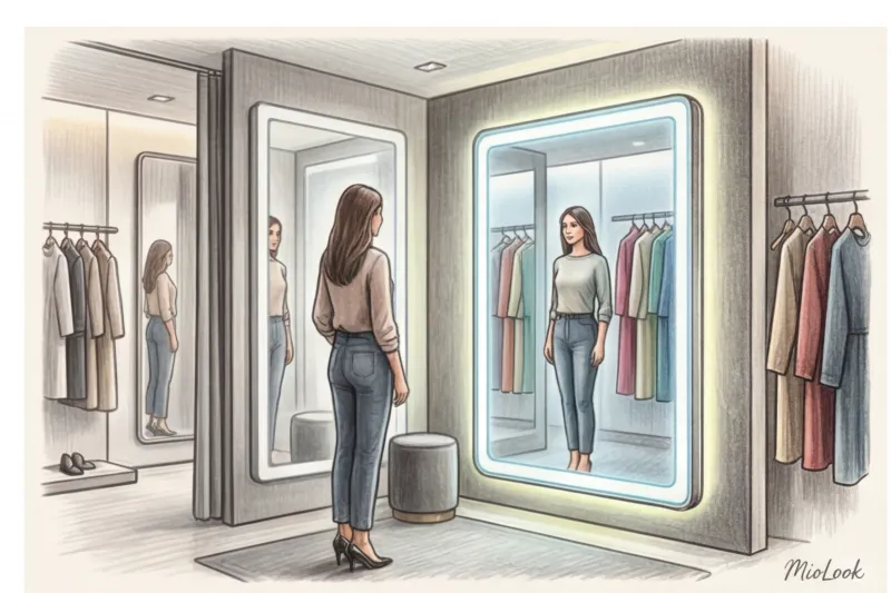 Розумні дзеркала в магазинах: як AI змінює офлайн-бутики