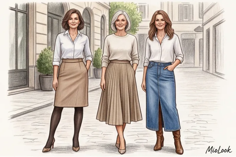 Юбки для женщин старше 50 лет: актуальные фасоны и правильная длина - 2