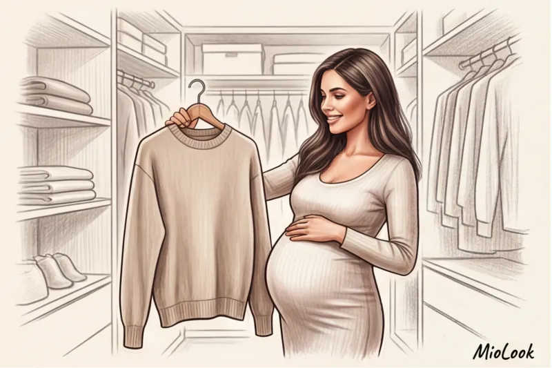 Comfortable maternity home clothes made from ordinary items