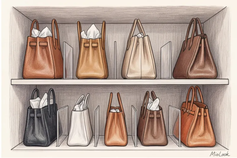 Как хранить сумки и аксессуары в гардеробной комнате - 3