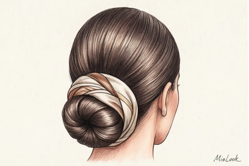 Платок в волосах: стильные идеи и способы вплетения в прическу - 4
