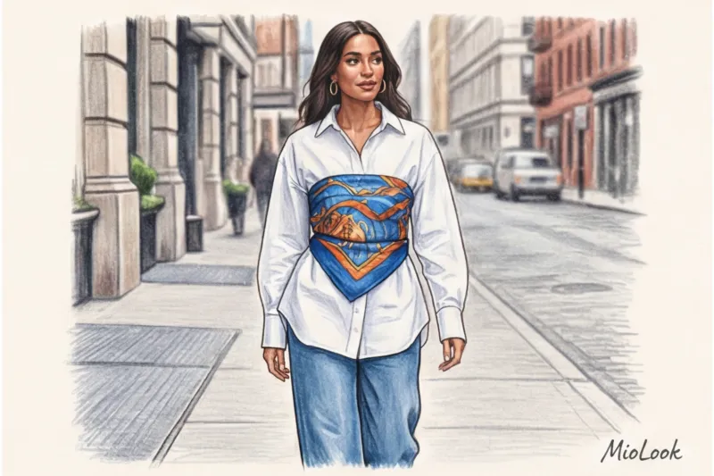 Шелковый платок вместо топа: трендовые способы трансформации - 5