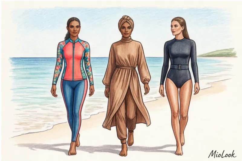 Закрытые купальники от солнца: защита от ультрафиолета без компромиссов в стиле - 9