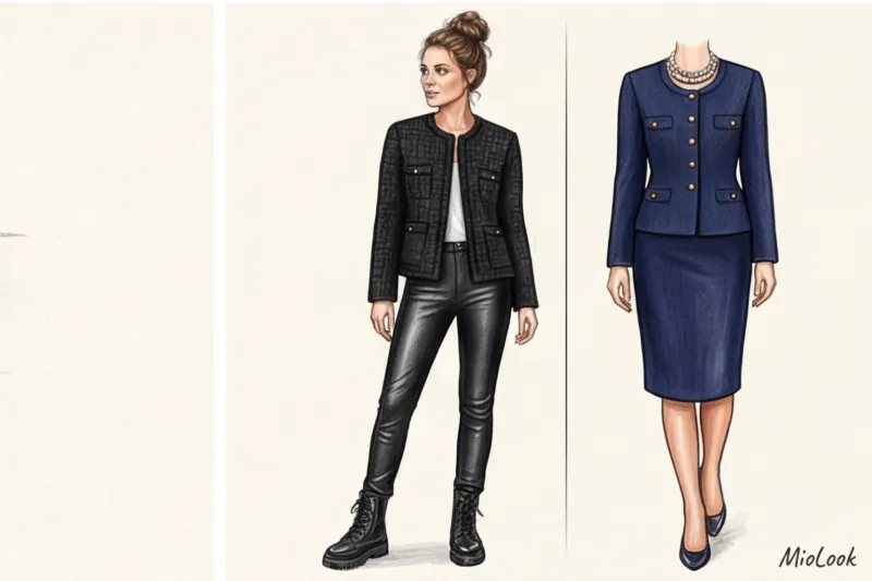 Твидовый жакет в стиле Шанель: как носить классику, чтобы не выглядеть старомодно - 9