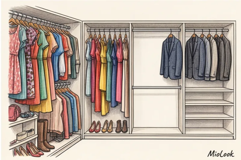 Гардеробная для двоих: как разделить пространство для него и для нее - 9