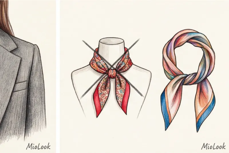 Шелковый платок в гардеробе: стильные способы носить аксессуар - 6