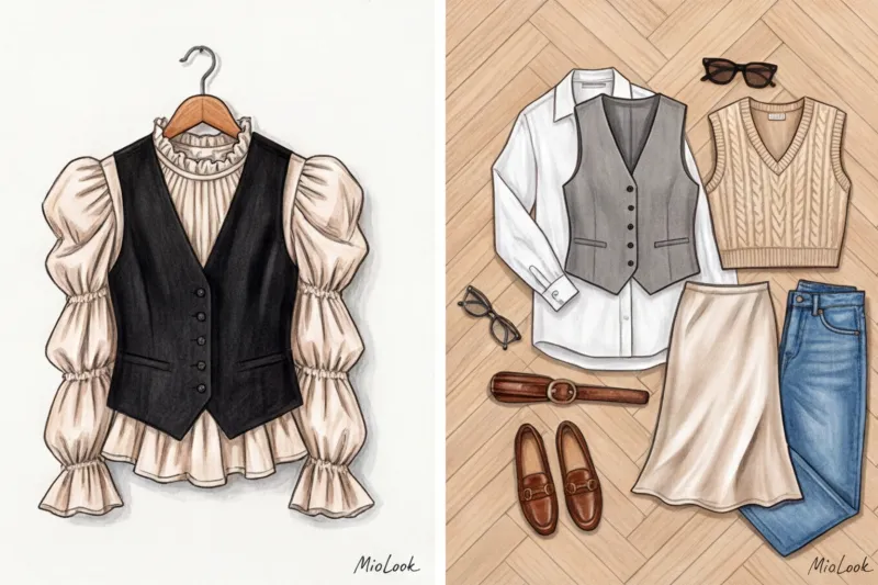 Вязаные и костюмные жилеты: главный элемент многослойного гардероба - 5