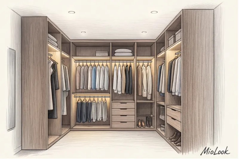 Освещение в гардеробной комнате: советы стилиста