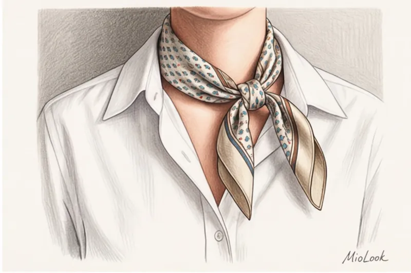 Французский шик: как носить маленький шейный платок (каре) - 3