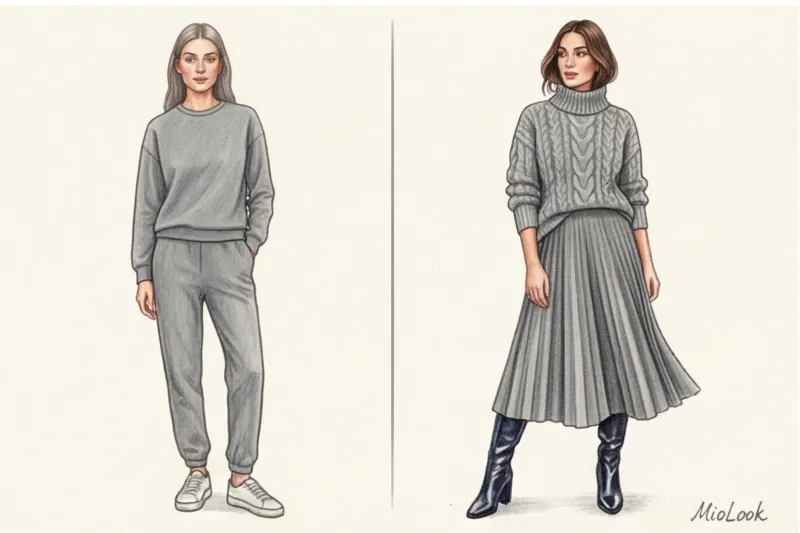 Monochrome Clothing: Secrets of Playing with Textures