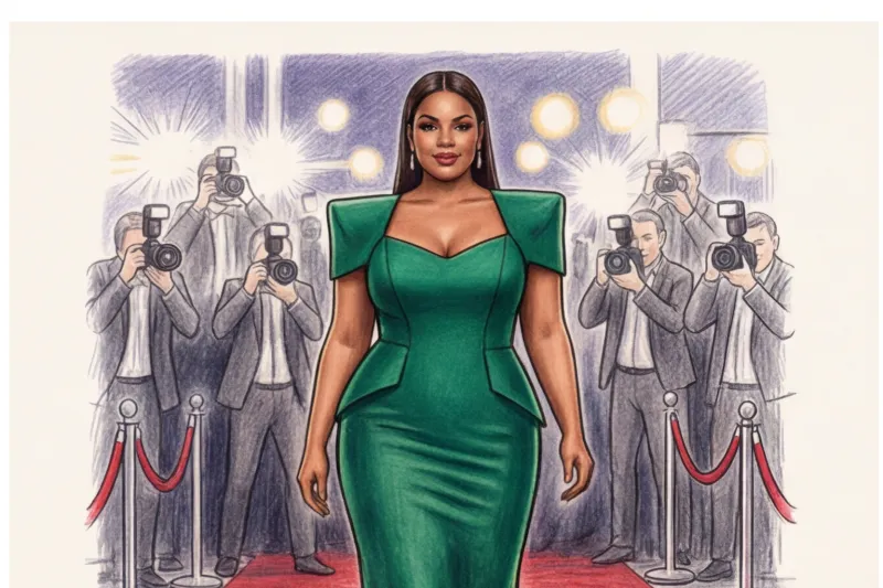 Лучшие вечерние платья для полных как у звезд